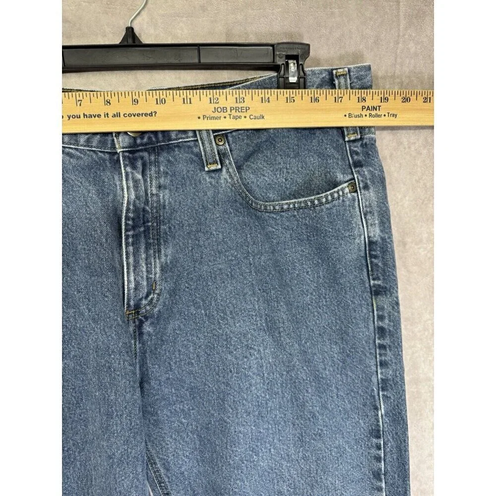 Carhartt Jeans Mens 38x30 Blue Relaxed Fit Denim Workwear 100% Cotton B460DPS